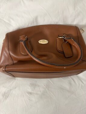 Coach Brown Pebbled Leather Mini Satchel
